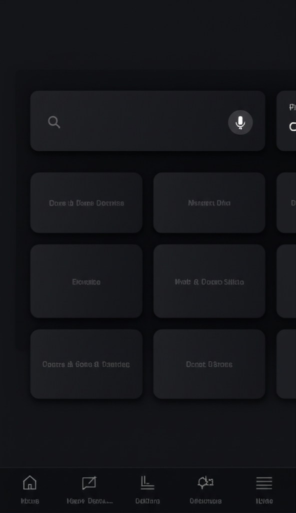 Mobile app interface
